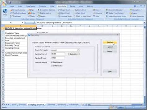 How To Do Mus Sampling In Excel