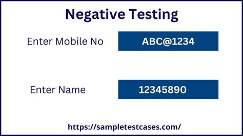 how to do negative testing