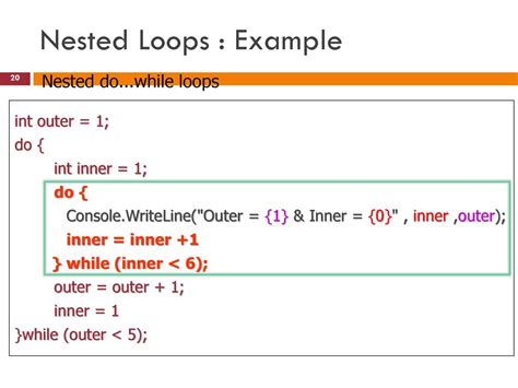 How To Do Nested In Loops