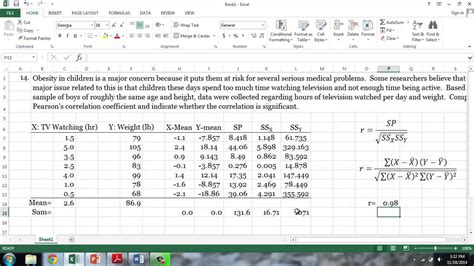 how to do pearson correlation coefficient in excel