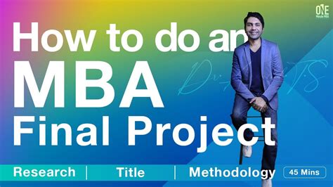 how to do project in mba