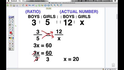 how to do ratio math problems