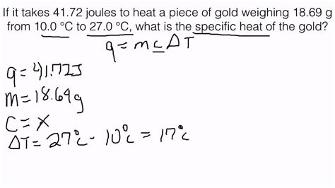 how to do specific heat problems