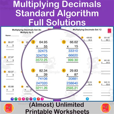 how to do standard algorithm multiplication with decimals