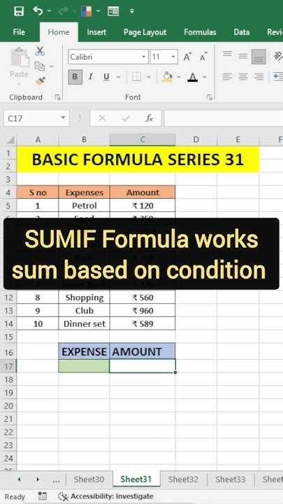 how to do sum based on condition in excel