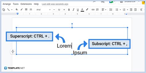 how to do superscript on google slides