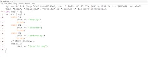 how to do switch case in python