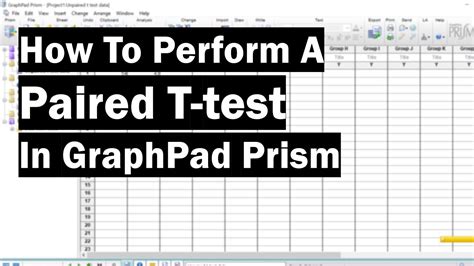 How To Do T Test In Graphpad Prism