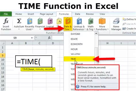 how to do time formula in excel