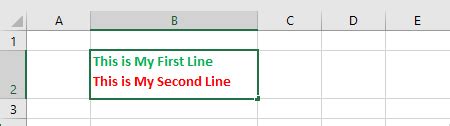 how to do two lines in excel cell