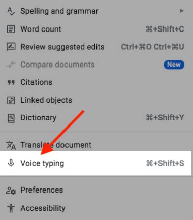 how to do voice to text on google docs mac