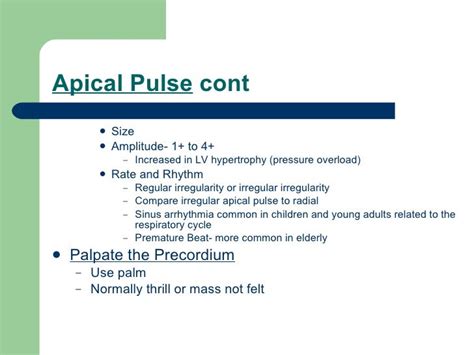 how to document normal apical pulse
