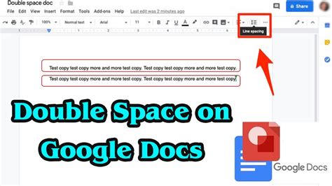 how to double space in google docs mobile