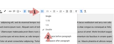 how to double space in google docs on tablet