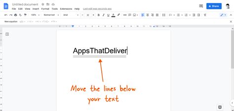 how to double underline in docs