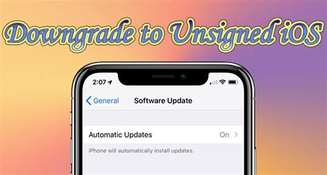 how to downgrade to unsigned ios without blobs