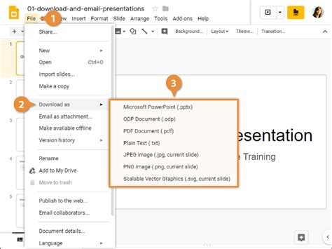 how to download a video from google slides