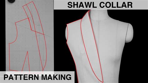 how to draft a shawl collar pattern