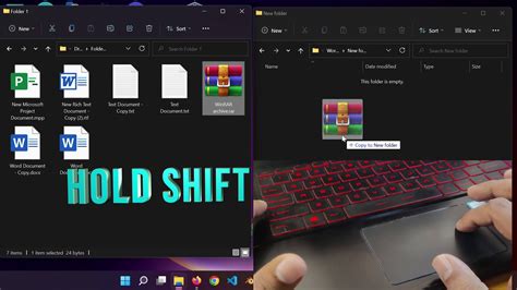 how to drag and drop a file without a mouse