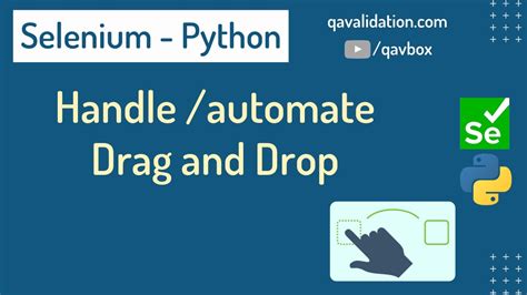 How To Drag And Drop In Selenium Python