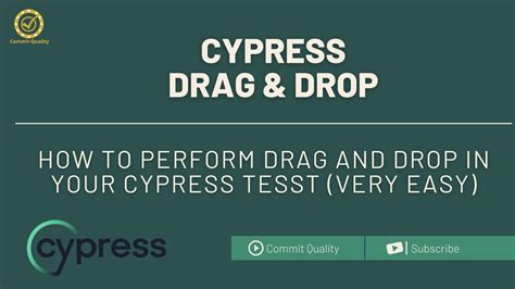 How To Drag And Drop Using Cypress