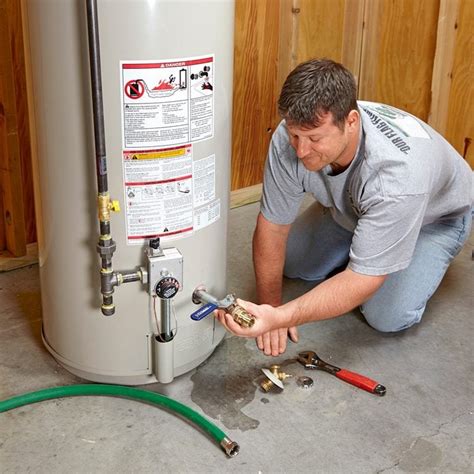 how to drain and flush a gas hot water heater
