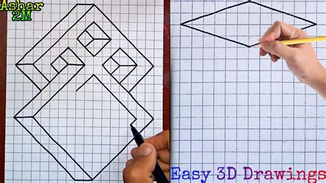How To Draw 3D Object 2D Graph Paper