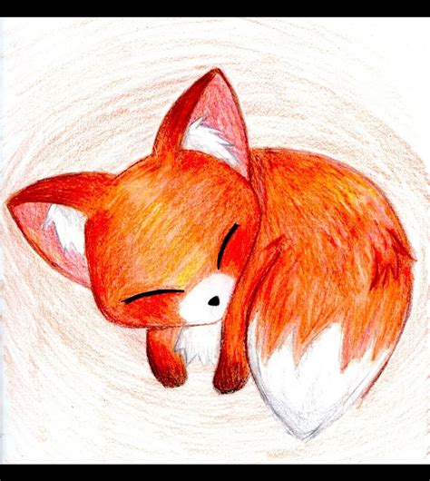 how to draw a baby red fox