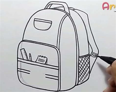 Step by Step How to Draw Travel Bag Easy