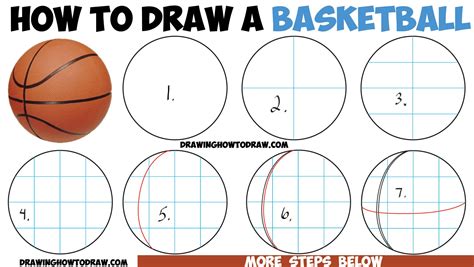 How To Draw A Basketball In 3D