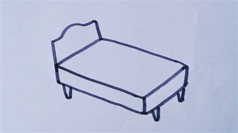 How to Draw bed Easy stepbystep drawing lesson for
