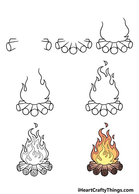 How to Draw a Campfire YouTube