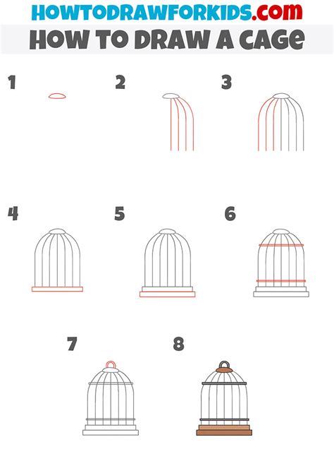 Learn how to draw a cute Bird Cage step by step ♥ very