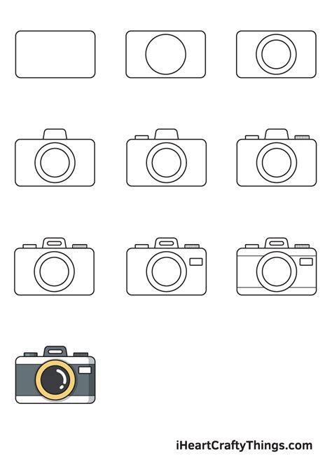 How to Draw a Camera Step by Step Easy Drawing Guides