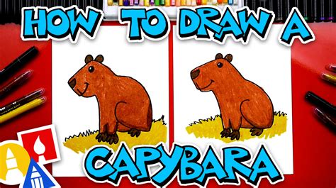 how to draw a capybara cute