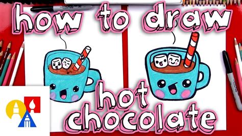 how to draw a cartoon hot chocolate