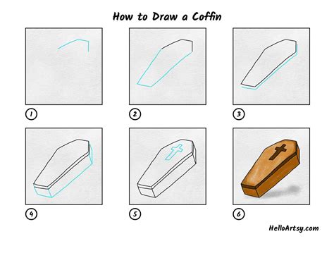 How to Draw a Coffin Really Easy Drawing Tutorial