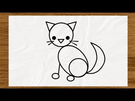 how to draw a cat using simple shapes