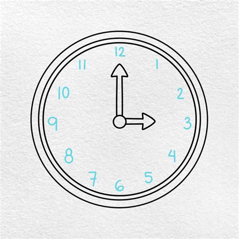 how to draw a clock in word