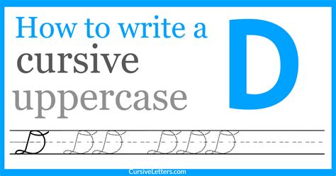 how to draw a cursive uppercase d