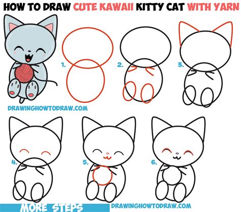 how to draw a cute kitty cat step by step
