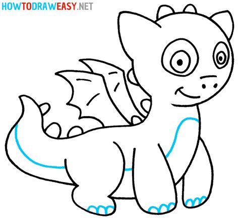how to draw a dragon easy