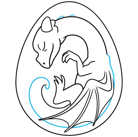 how to draw a dragon egg step by step