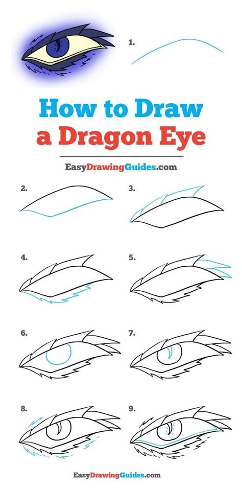 how to draw a dragon eye tutorial