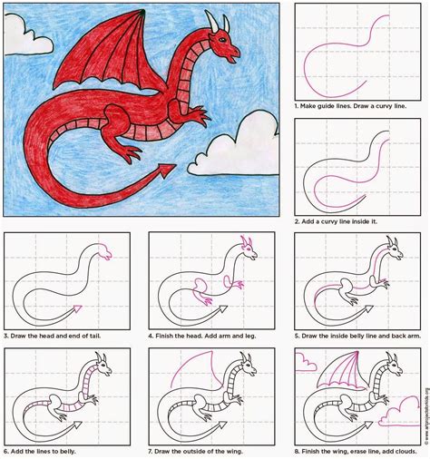 How To Draw A Dragon Easy Step By Step For Beginners