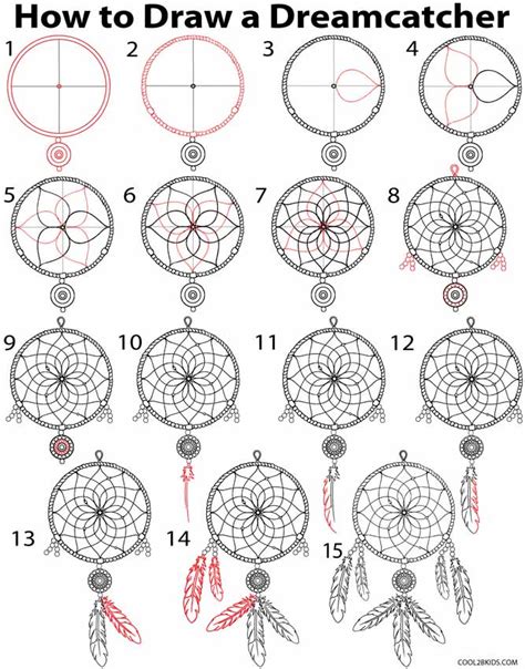 How to Draw a Dreamcatcher (Step by Step) Cool2bKids