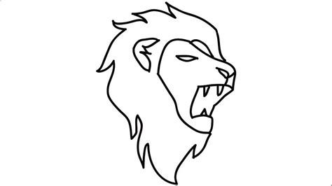 how to draw a easy lion face