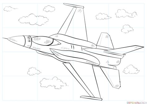 how to draw a fighter plane
