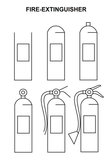 Hand drawing a modern fire extinguisher for Vector Image