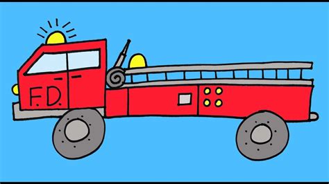 How to Draw a Fire Truck · Art Projects for Kids